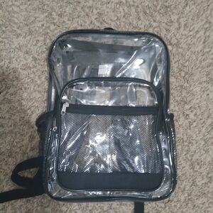 Transparent Black Trim Backpack